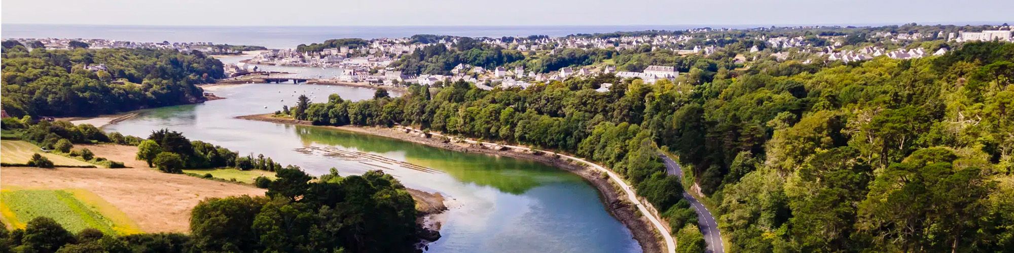 Vue aérienne de l'aber du Goyen