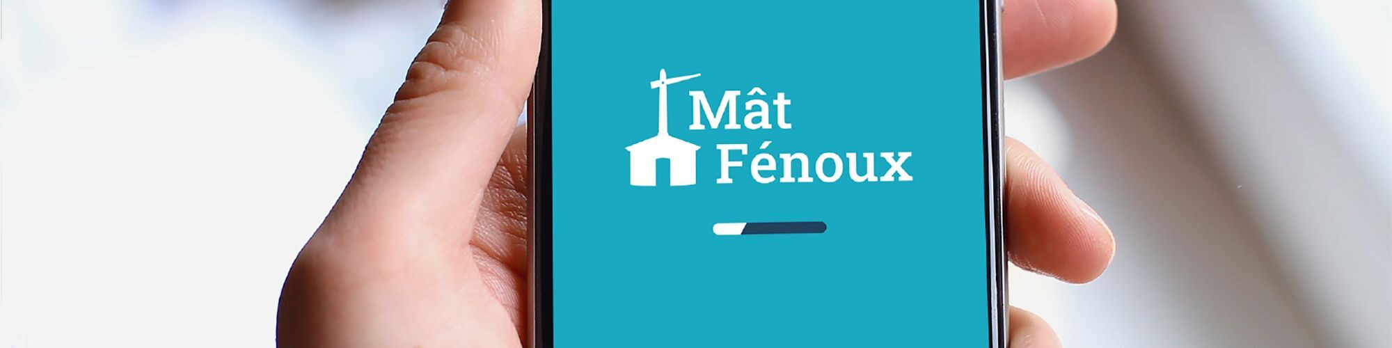 Un téléphone avec l'application mât fénoux