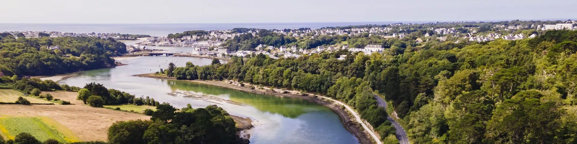 Vue aérienne de l'aber du Goyen