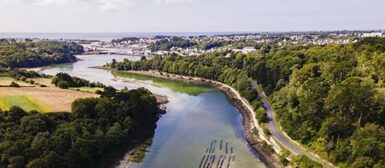 Vue aérienne de l'aber du Goyen