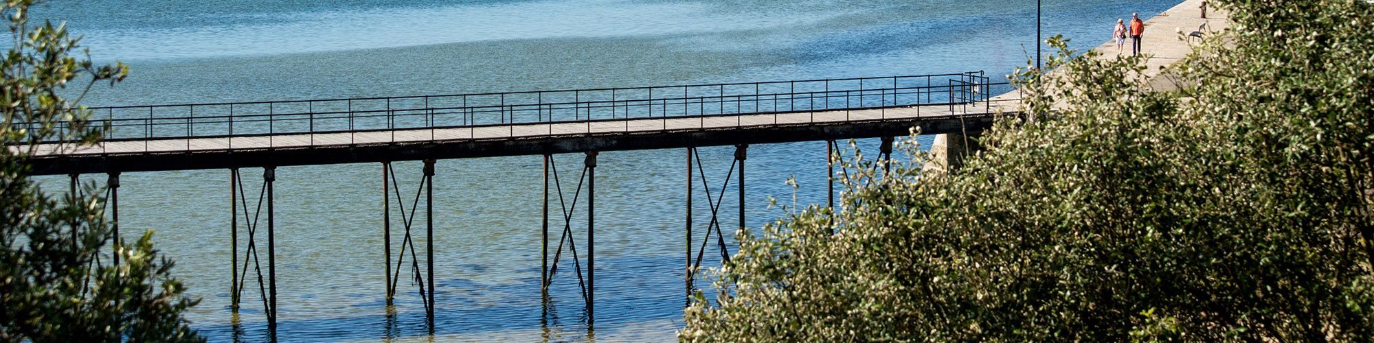 La passerelle des Capucins au dessus de l'eau