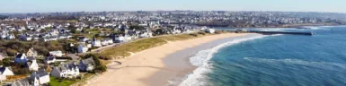 Vue aérienne de la plage de Trescadec