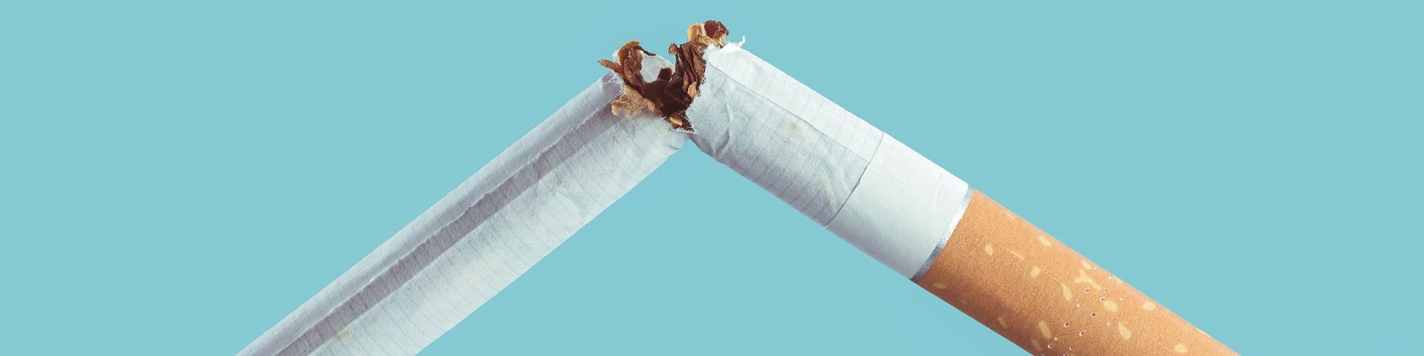 Cigarette industrielle brisée