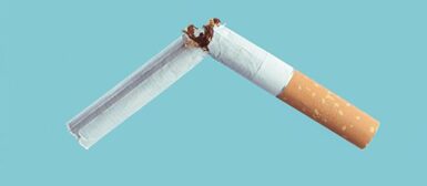 Cigarette industrielle brisée