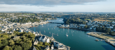 Vue aérienne du port d'Audierne