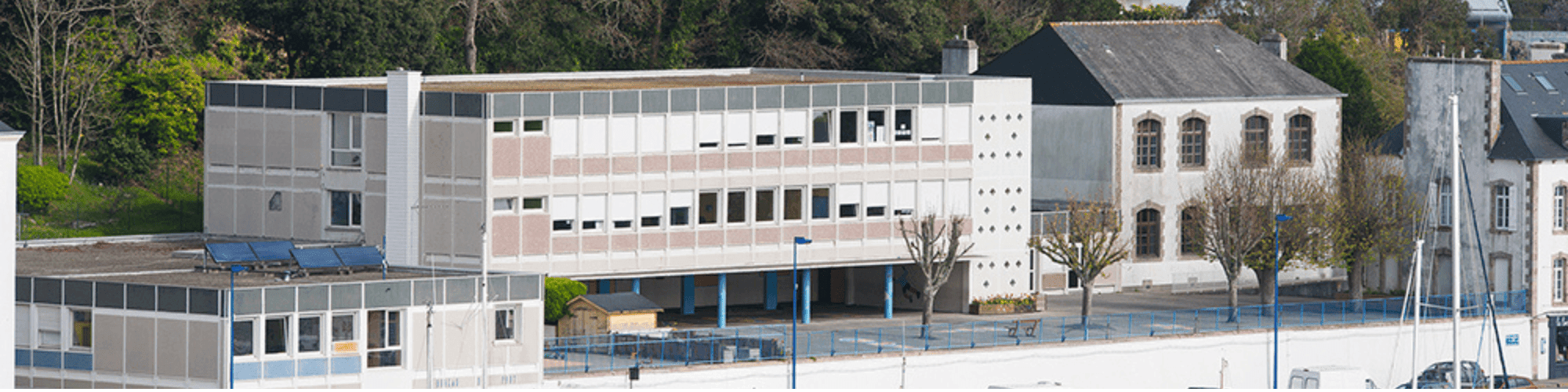 Vue aérienne de l'école Pierre Le-Lec