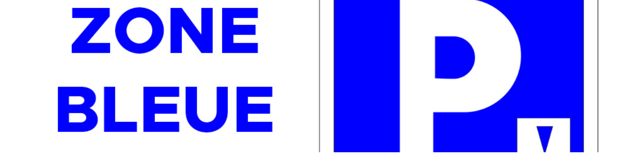 Panneau zone bleue